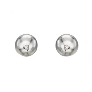 Beginnings Sterling Silver A021 Plain Ball Stud Earrings