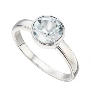 Beginnings  Sterling Silver  April Swarovski Birthstone Ring R3688