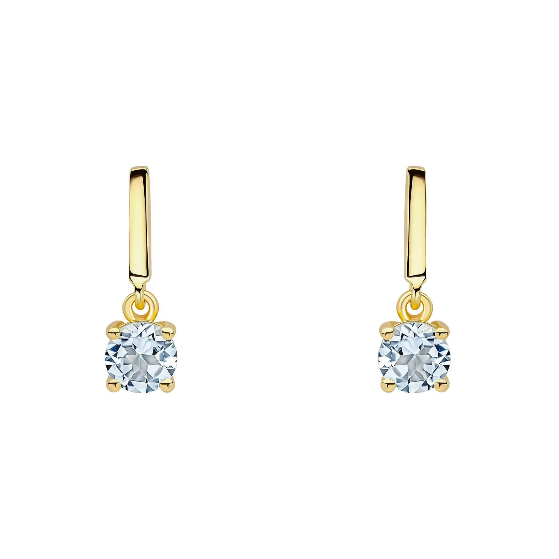 Beginnings Sterling Silver Blue Topaz Blue Earrings E6488T