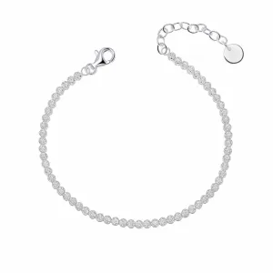 Beginnings Sterling Silver Cubic Zirconia White Bracelet B5533C