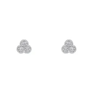 Beginnings Sterling Silver Cubic Zirconia White Earrings E6495C