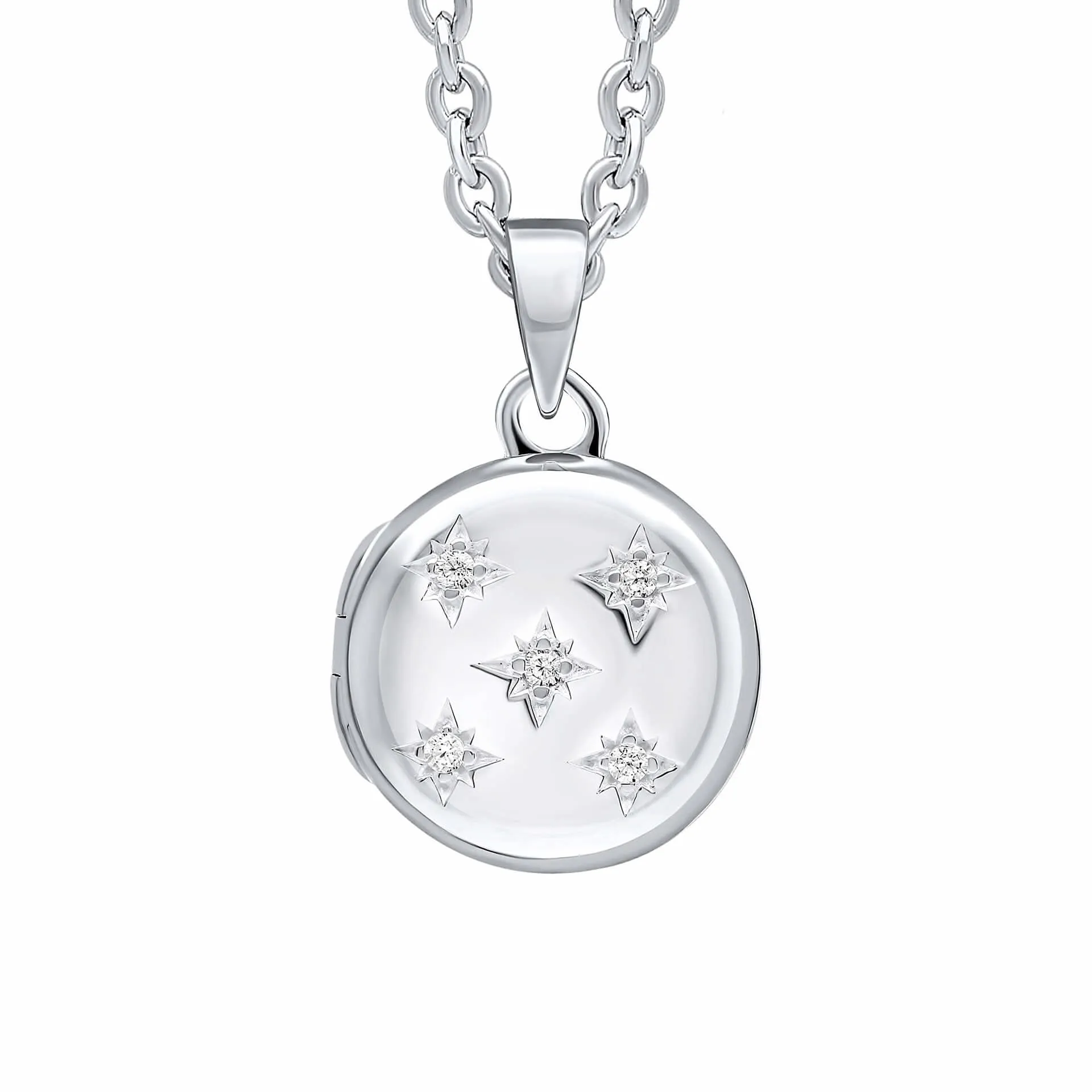 Beginnings Sterling Silver Cubic Zirconia White Pendant P5440C