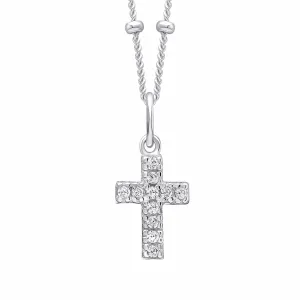 Beginnings Sterling Silver Cubic Zirconia White Pendant P5463C