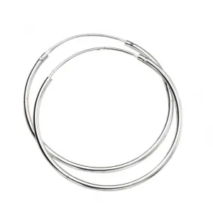 Beginnings Sterling Silver H244 30mm X 1.5mm Hoop Earrings