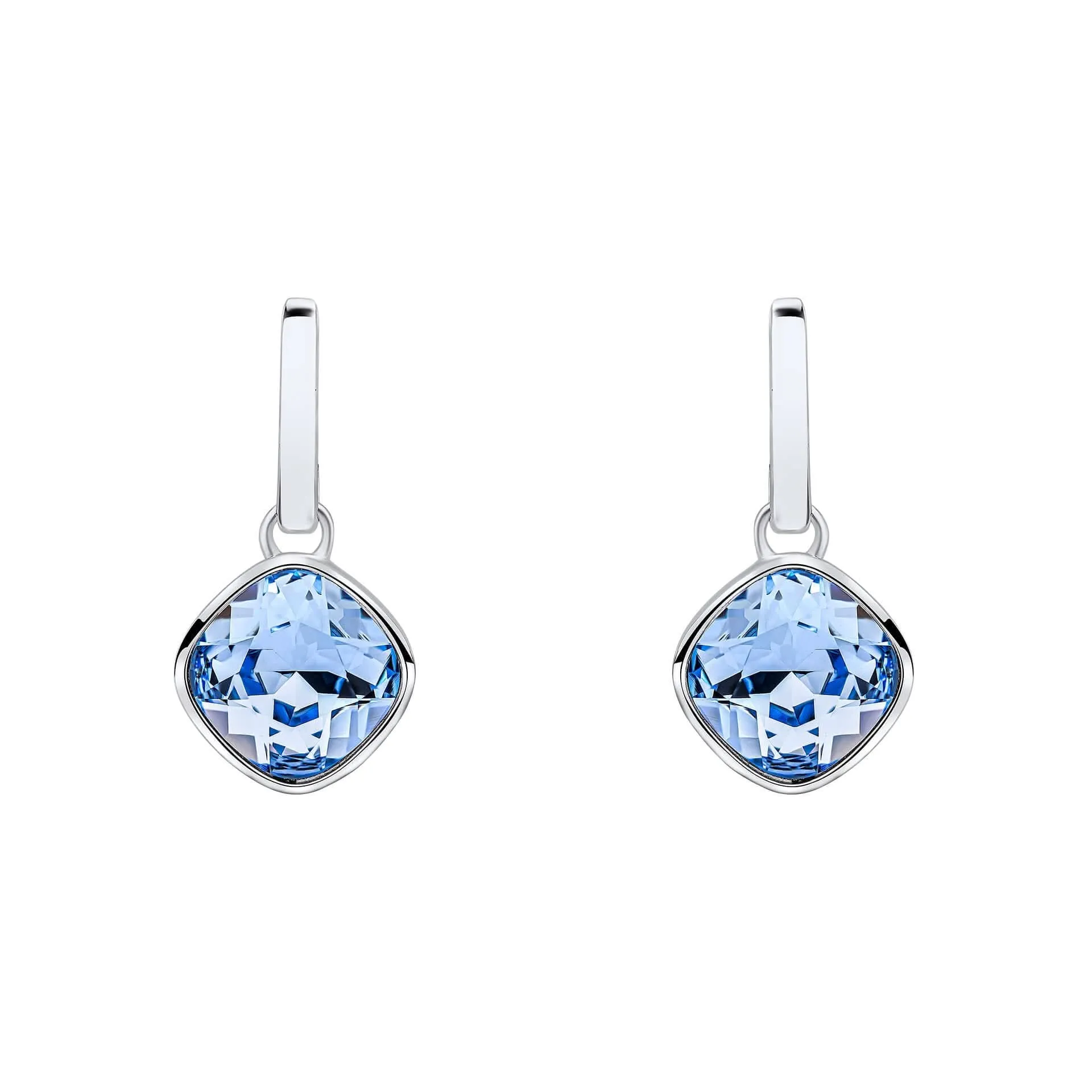 Beginnings Sterling Silver Light Sapphire Crystal Blue Earrings E6478T