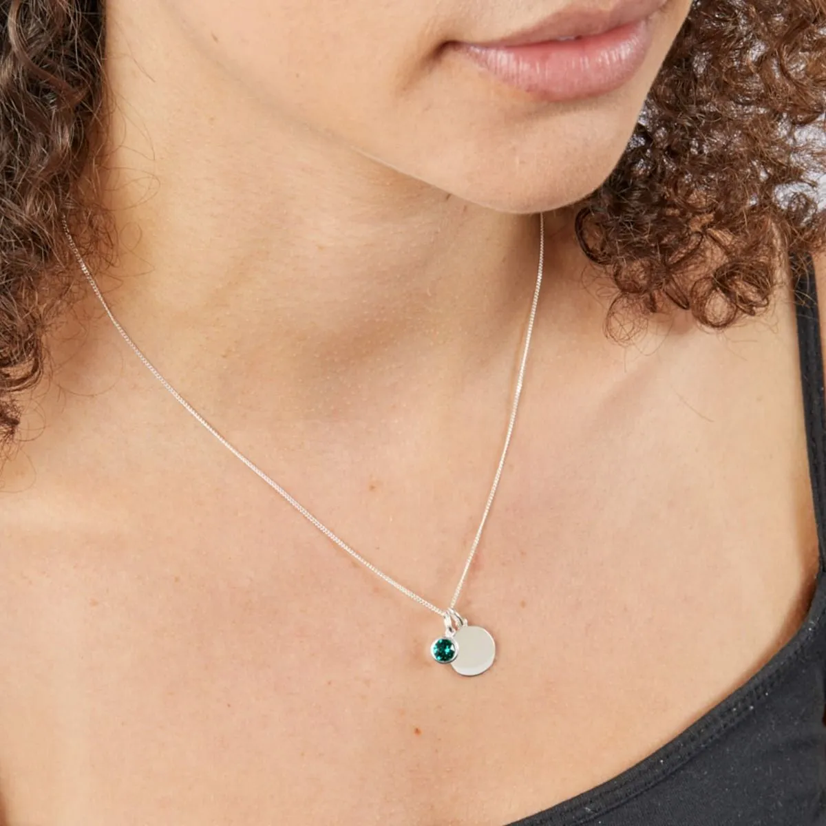 Beginnings Sterling Silver May Birth Stone Pendant P4594