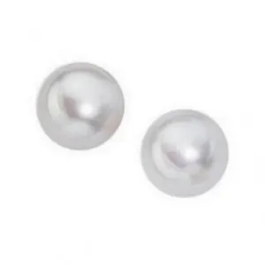 Beginnings Sterling Silver White Freshwater 6.57mm Stud Earrings E3065W