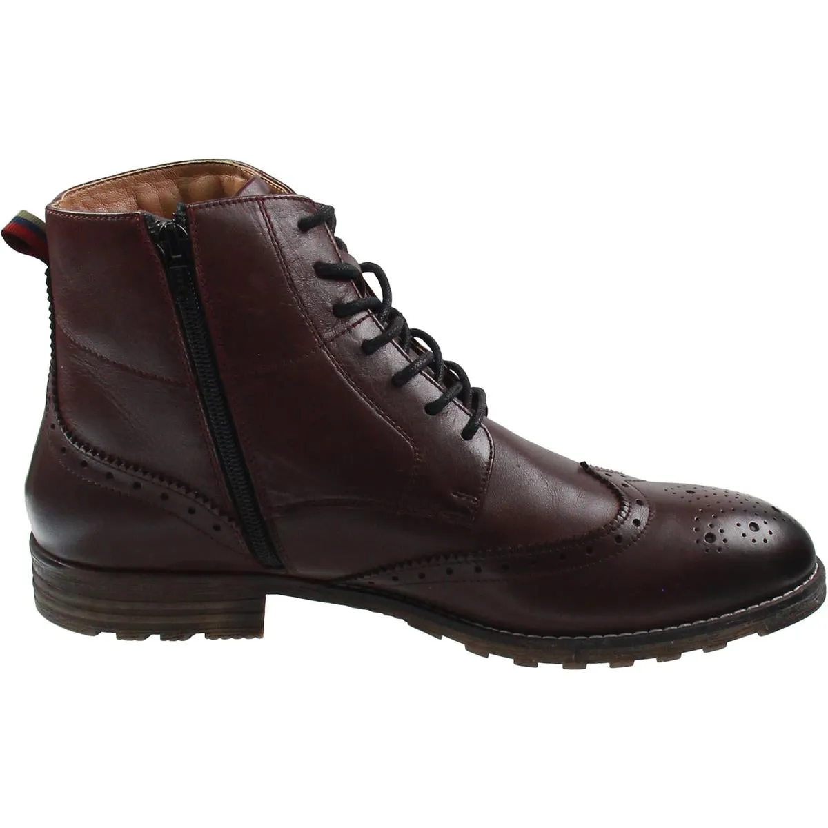 BHFO Mens Zipper Leather Chukka Boots
