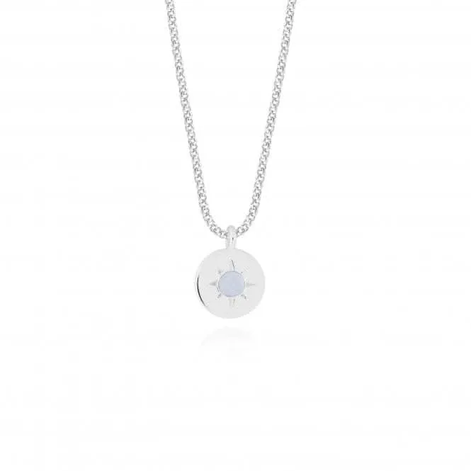 Birthstone a little March Aqua Crystal Necklace 4656