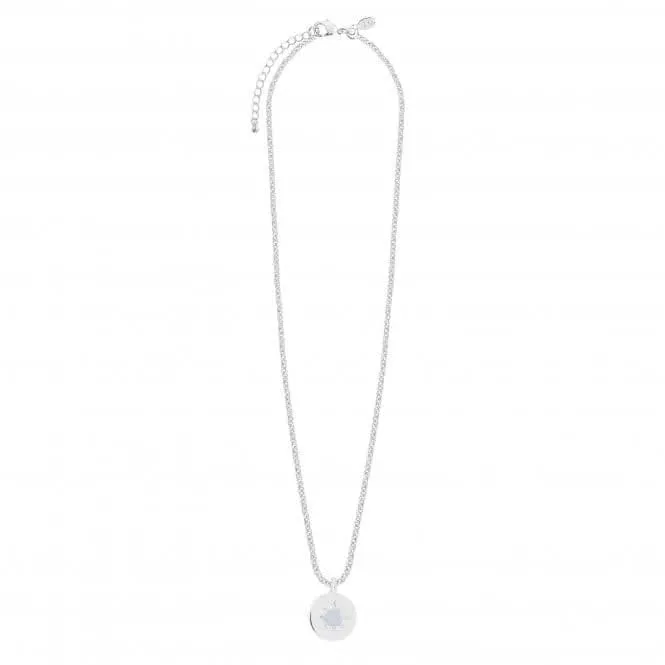 Birthstone a little March Aqua Crystal Necklace 4656