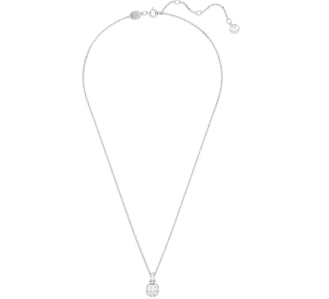 Birthstone April White Square - Necklace & Earrings