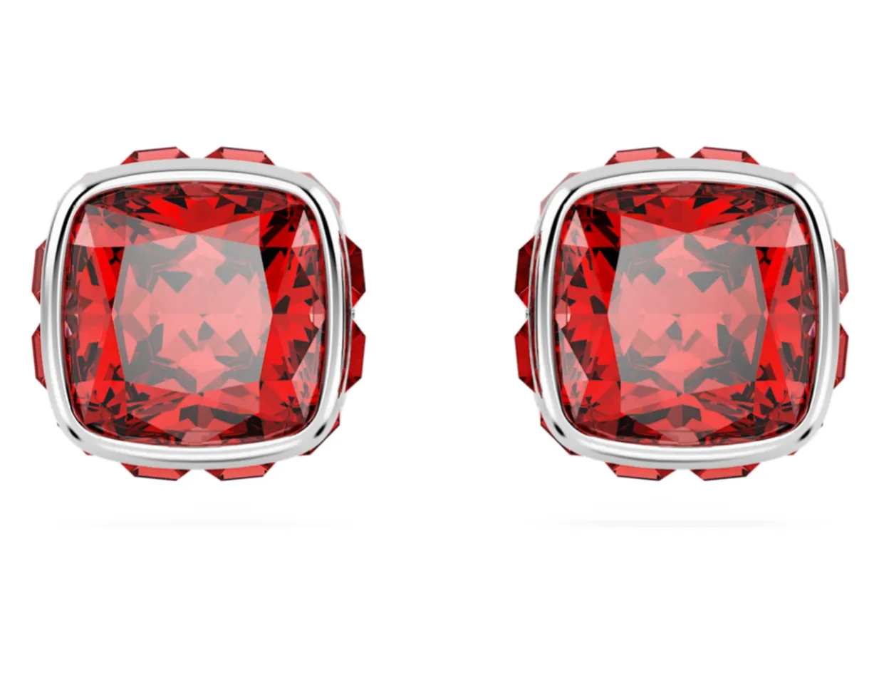 Birthstone July Red Square - Necklace & Earring