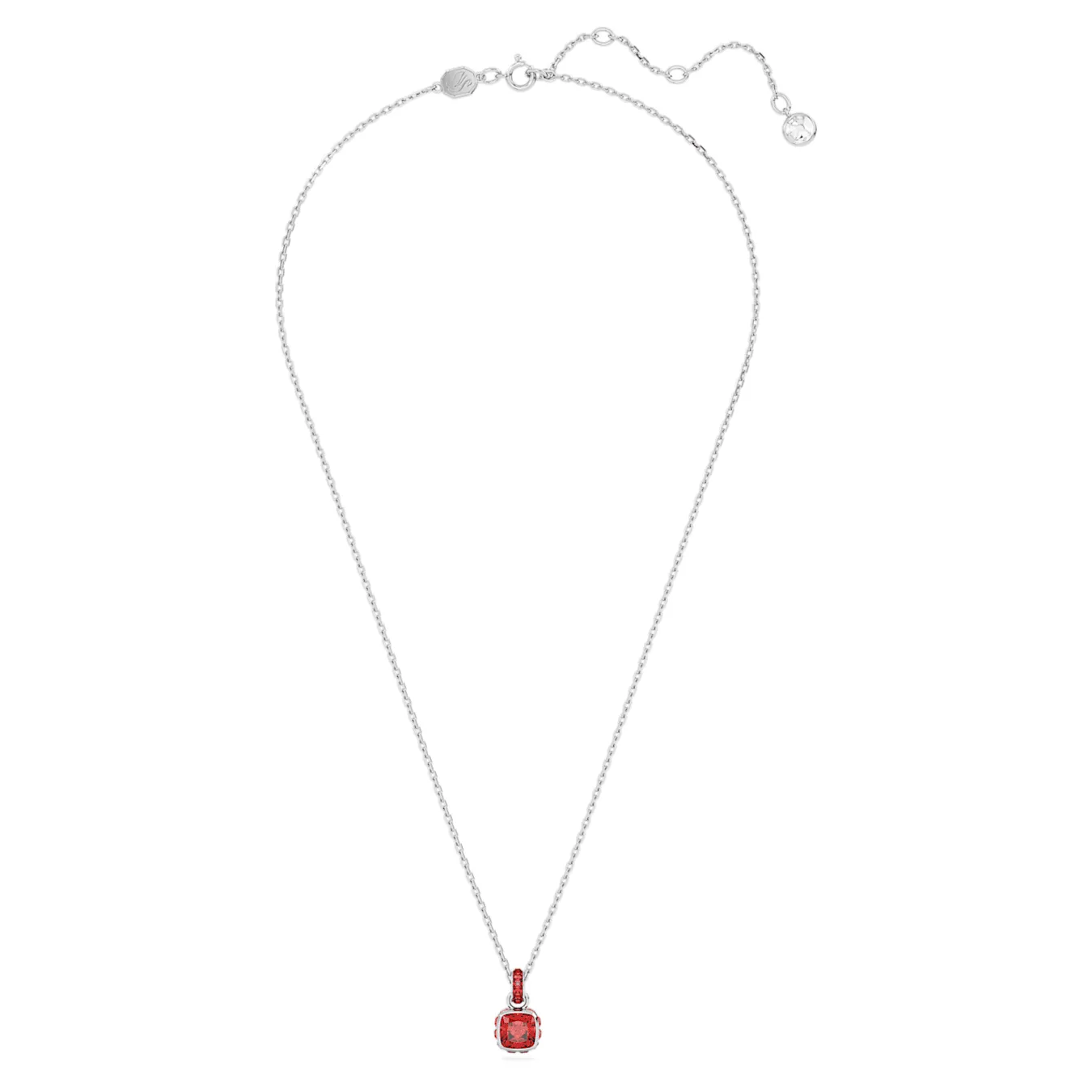 Birthstone July Red Square - Necklace & Earring