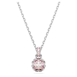 Birthstone June Pink Square - Necklace & Earring