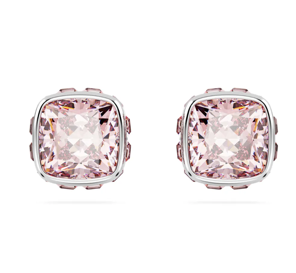 Birthstone June Pink Square - Necklace & Earring