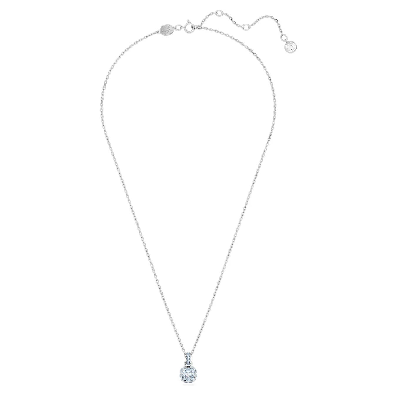 Birthstone March Blue Square - Necklace & Earring
