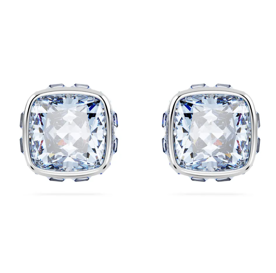 Birthstone March Blue Square - Necklace & Earring