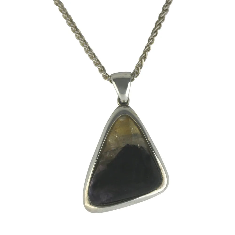 Blue John Necklace Triangular Silver