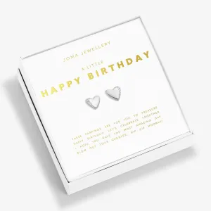 Boxed A Little Happy Birthday Silver Plated Earrings 7651