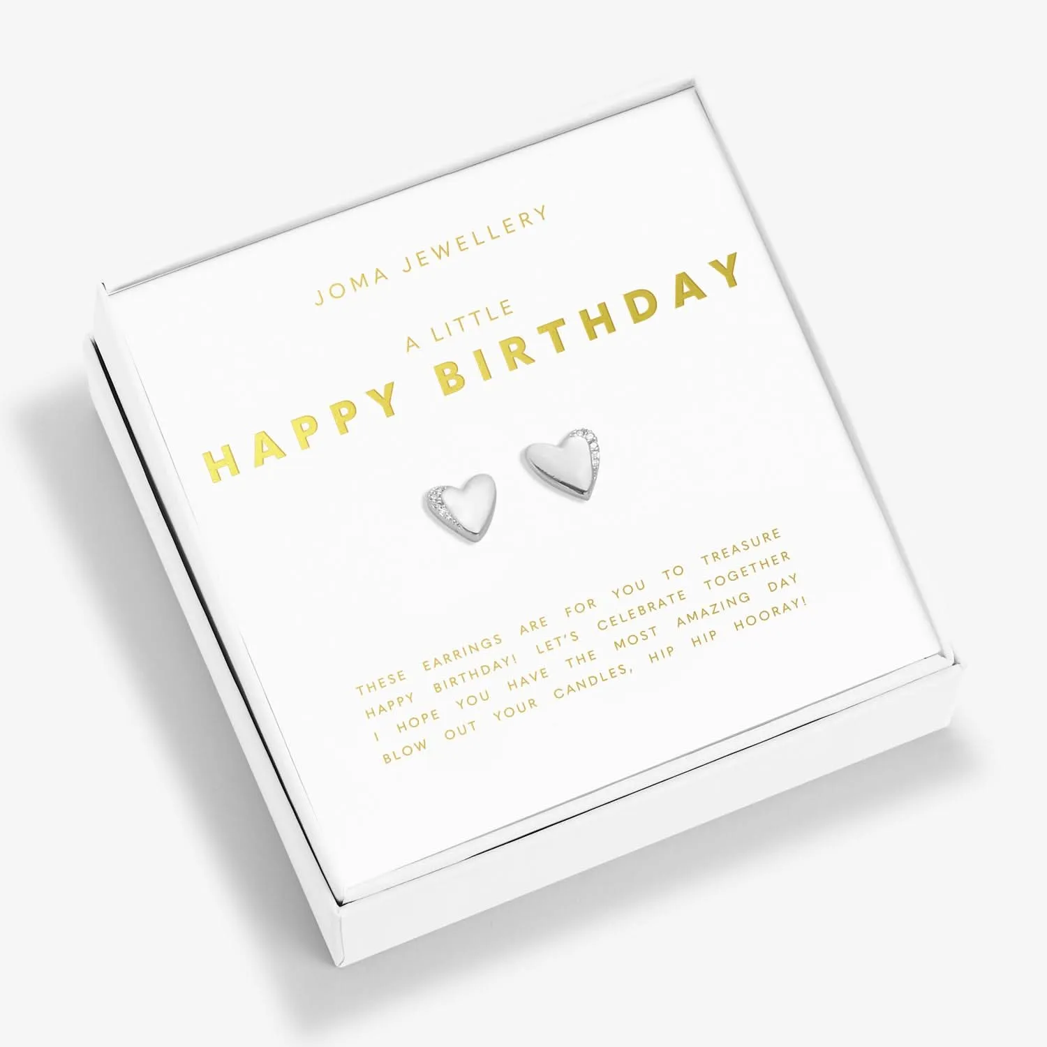 Boxed A Little Happy Birthday Silver Plated Earrings 7651