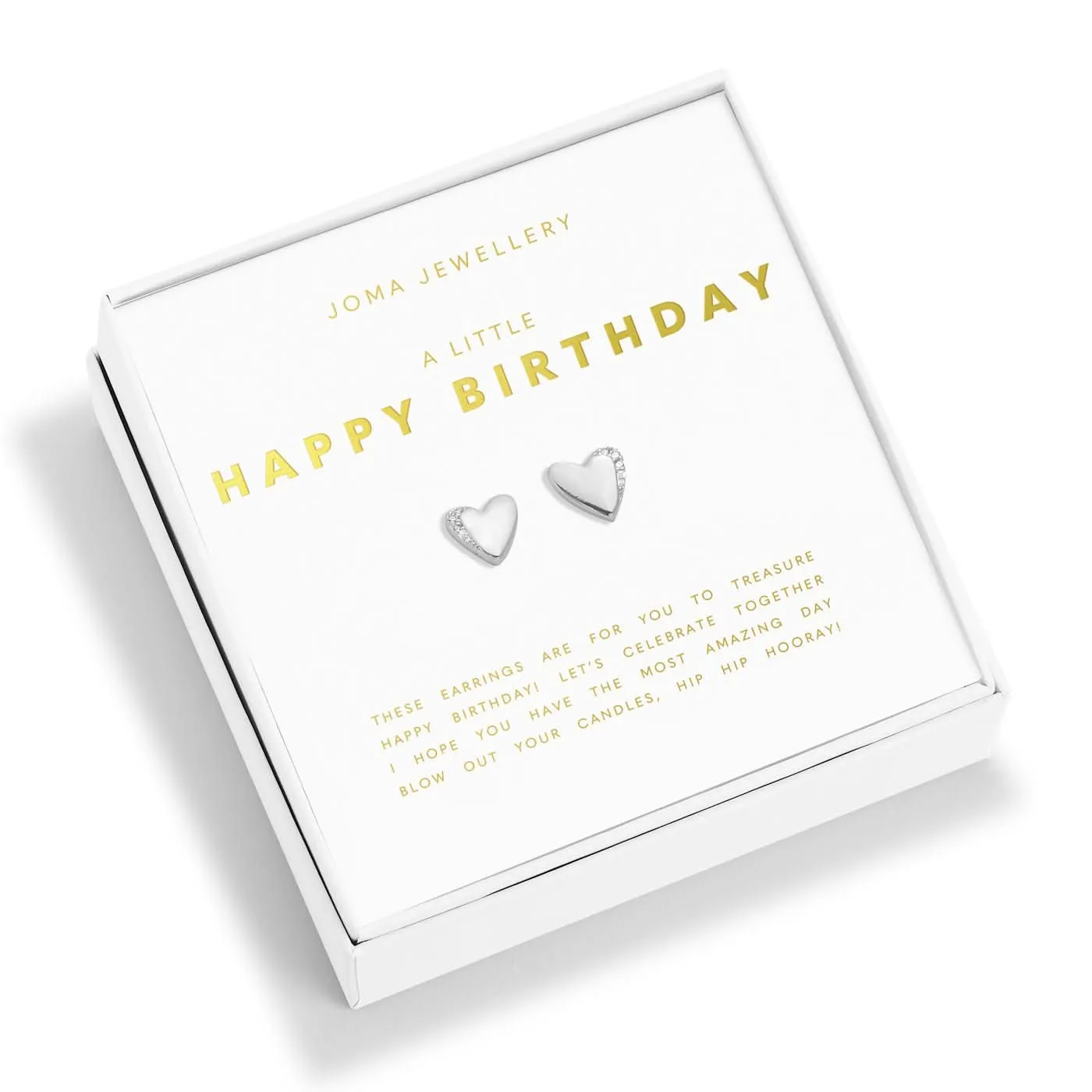 Boxed A Little Happy Birthday Silver Plated Earrings 7651