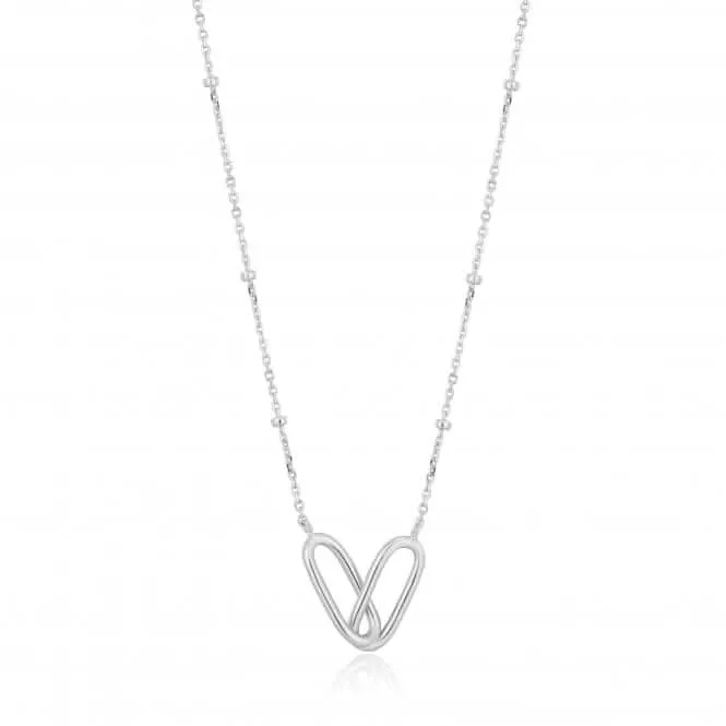 Chain Reaction Rhodium Beaded Chain Link Necklace N021-01H