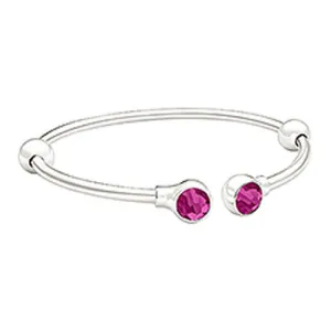 Chamilia Bangle Crystal Accents Fuchsia Swarovski Silver S