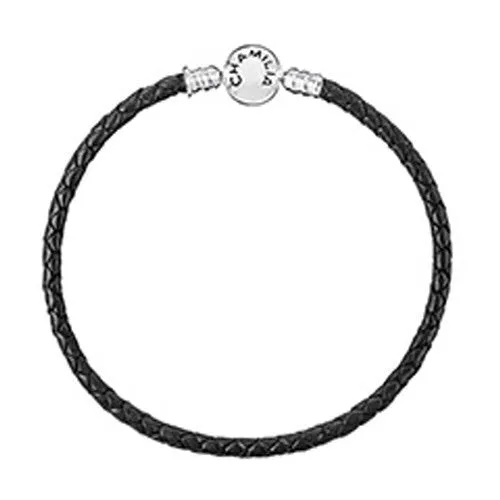 Chamilia Bracelets Leather Braided Black