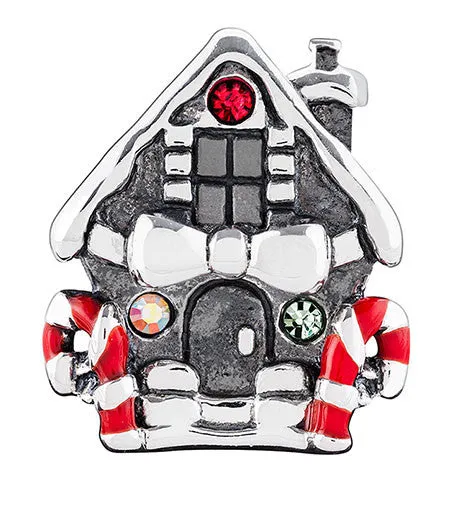 Chamilia Charm Gingerbread House Silver