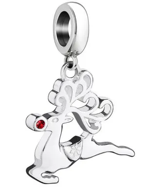 Chamilia Charm Leaping Rudolph Silver