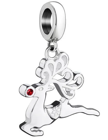 Chamilia Charm Leaping Rudolph Silver