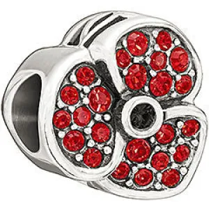 Chamilia Charm Poppy Swarvoski Crystal And Silver