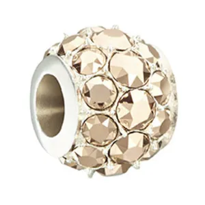 Chamilia Charm Splendor Metallic Rose Gold Swarovski Silver