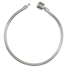 Chamilia Sterling Silver Snap Charm Bracelet 23cm D