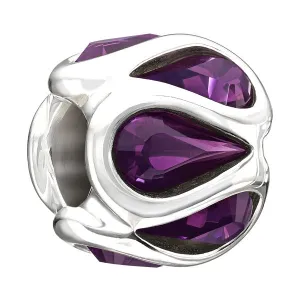 Chamilia Sterling Silver Swarovski Crystal Purple Embrace Charm