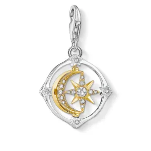 Charm Pendant Moveable Moon & Star