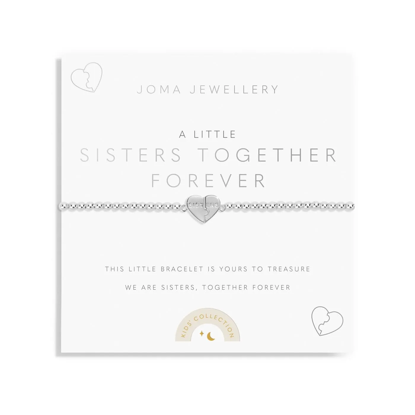 Children's A Little Sisters Together Forever Silver Plated Bracelet C803