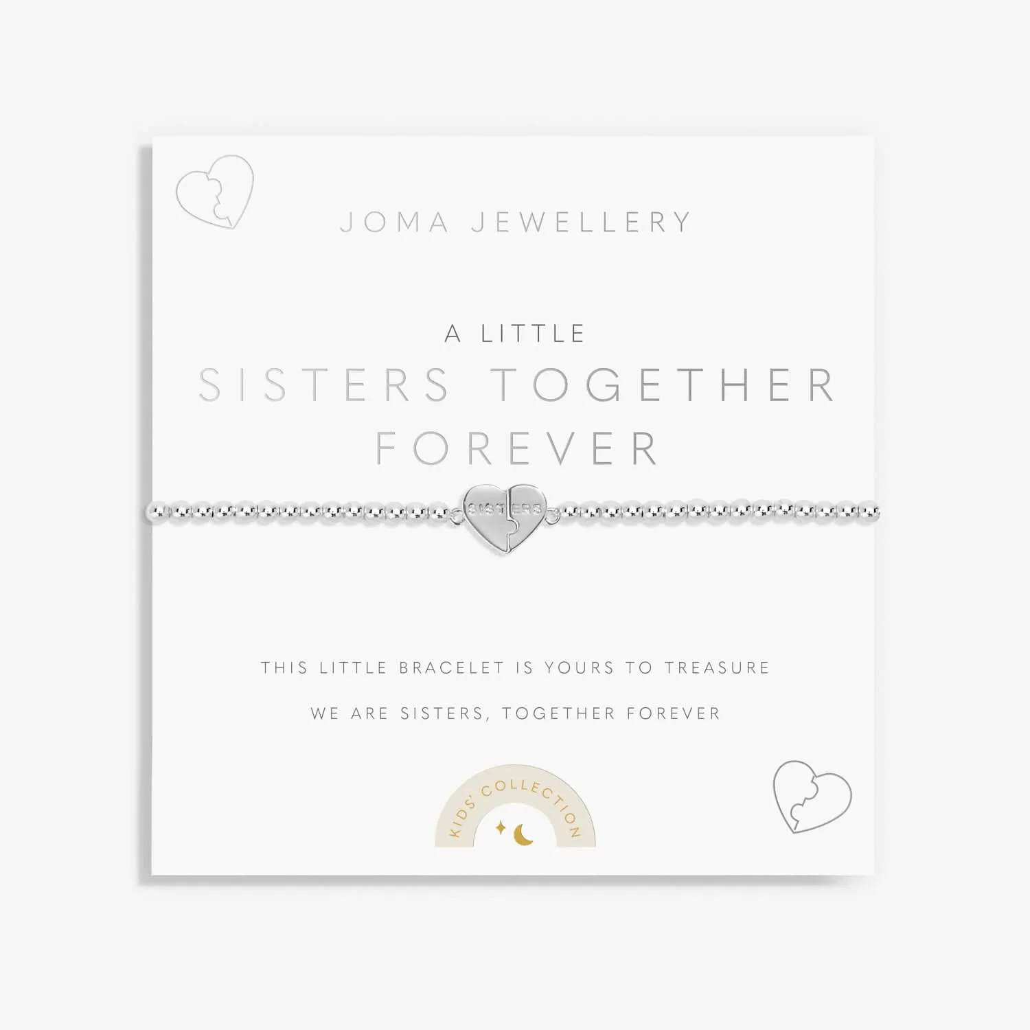 Children's A Little Sisters Together Forever Silver Plated Bracelet C803