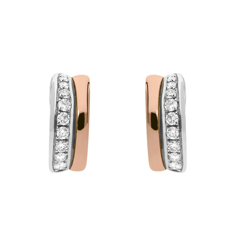 Chimento 18ct White Rose Gold Diamond Earrings D