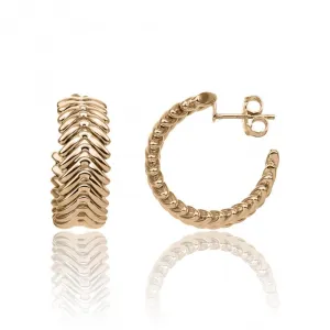 Chimento Armillas 18ct Rose Gold Arrow Head Hoop Earrings