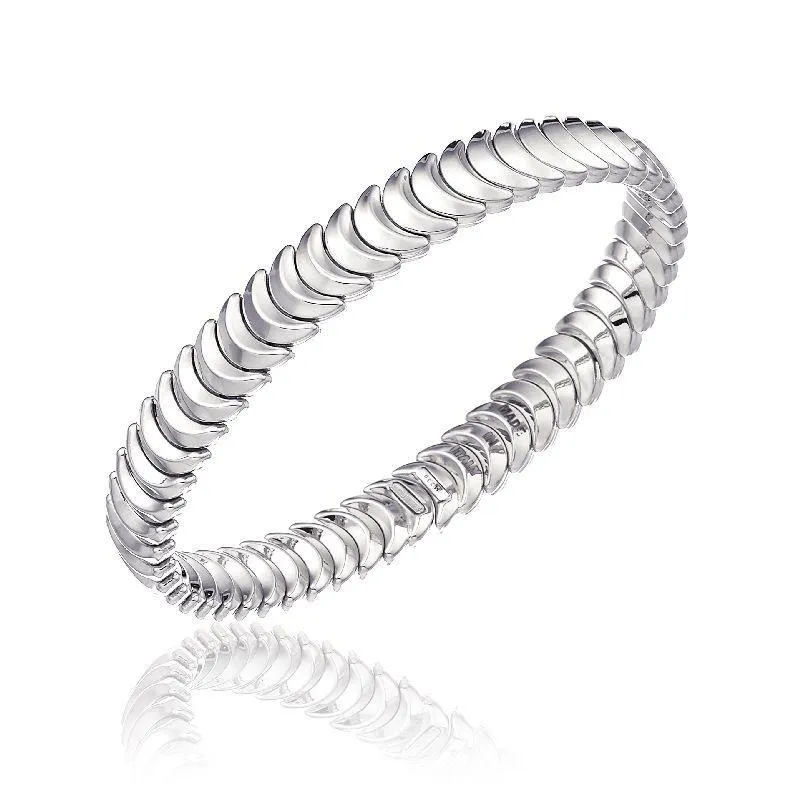 Chimento Armillas 18ct White Gold Crescent Moon Bangle
