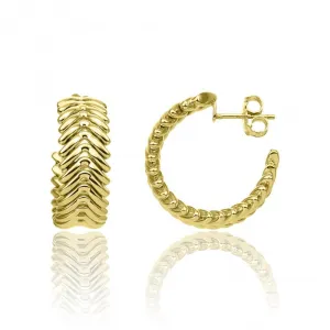 Chimento Armillas 18ct Yellow Gold Arrow Head Hoop Earrings