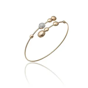 Chimento Armillas Acqua 18ct Rose Gold 0.13ct Diamond Crossover Bangle