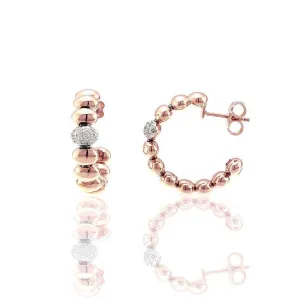 Chimento Armillas Acqua 18ct Rose Gold 0.13ct Diamond Hoop Earrings
