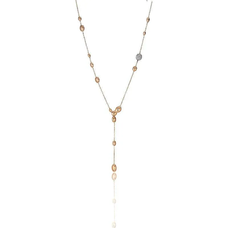 Chimento Armillas Acqua 18ct Rose Gold 0.25ct Diamond Droplets Necklace
