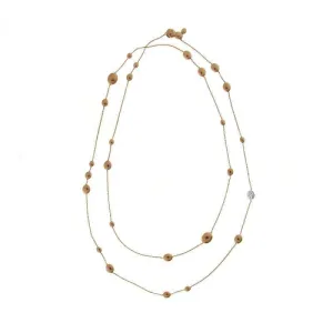 Chimento Armillas Acqua 18ct Rose Gold 0.25ct Diamond Droplets Necklace