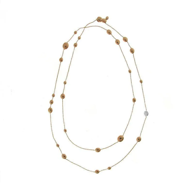 Chimento Armillas Acqua 18ct Rose Gold 0.25ct Diamond Droplets Necklace