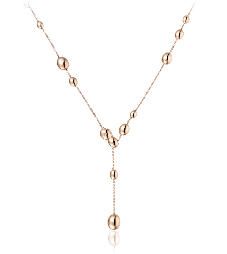 Chimento Armillas Acqua 18ct Rose Gold Diamond Droplet Necklace