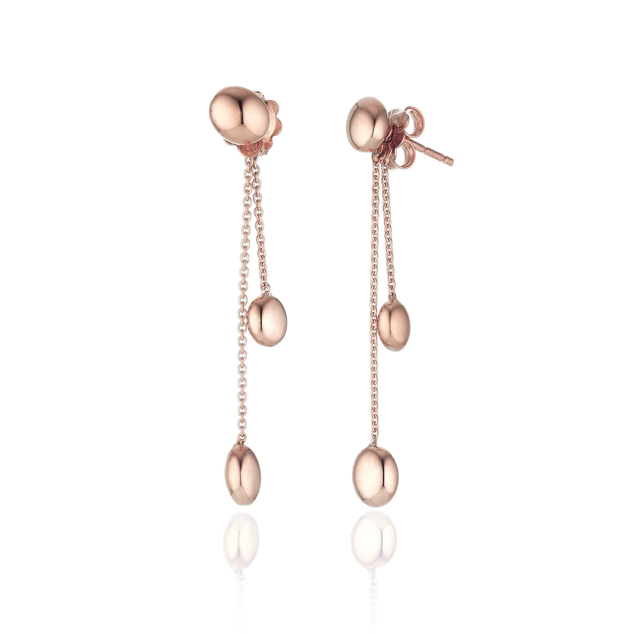 Chimento Armillas Acqua 18ct Rose Gold Double Drop Earrings