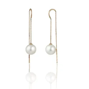 Chimento Armillas Acqua 18ct Rose Gold Pearl Threader Earrings